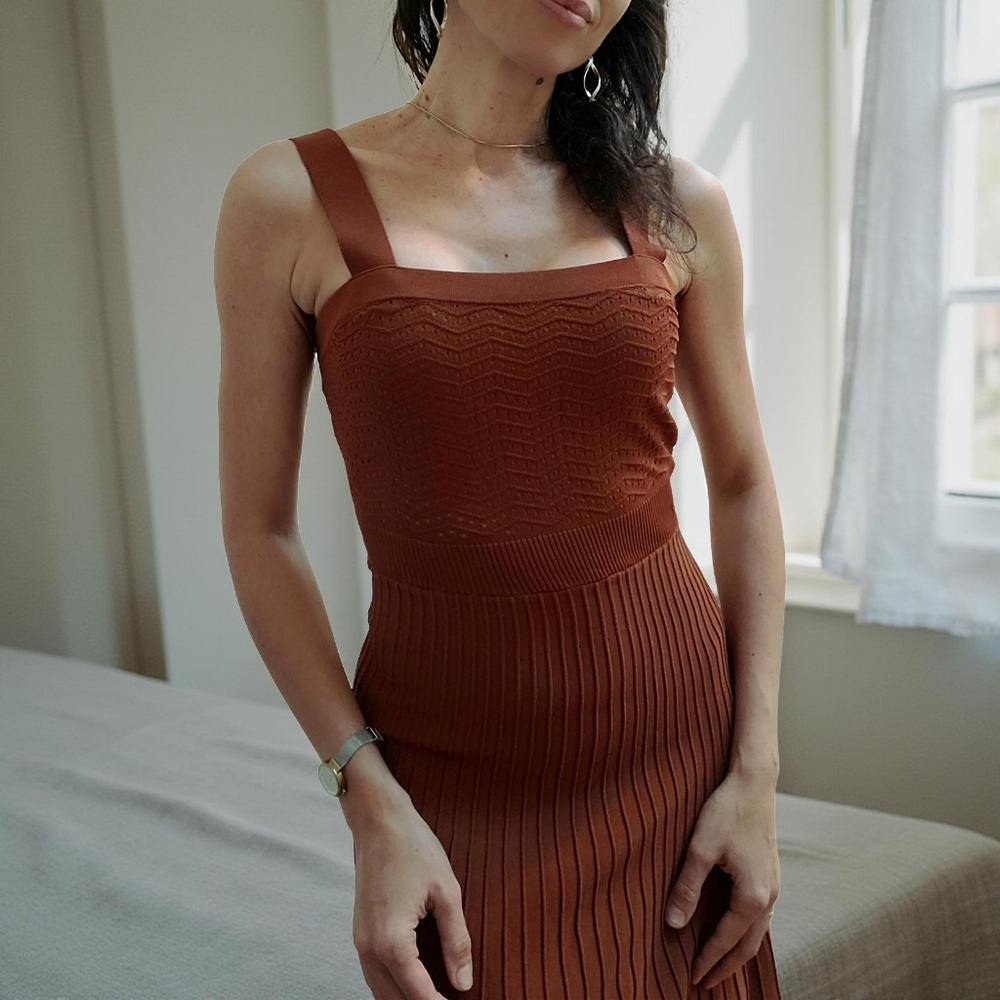 NWT Allison Terracota Brown Sleeveless Dress - Picture 5 of 10